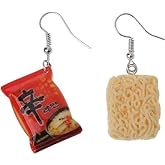 1Pair Funny Instant Noodle Chili Simulation Food Drop Earrings Women Fashion Jewelry Hook Earrings Artist Painter Jewelry Durable, Women's Drop and Dangle Earrings