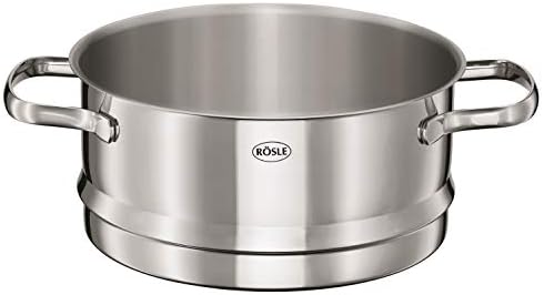 ELEGANCE batteria di pentole da 10 pezzi, 6 pentole da cucina, 1 inserto per la cottura a vapore, 2 padelle nel set, acciaio inox 18/10, adatta alla lavastoviglie e ai piani cottura a induzione