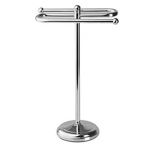 AMG and Enchante Accessories, Free Standing Fingertip Hand Towel Bar Holder Tree Rack, TT100006 CHR, Chrome - Thumbnail 2