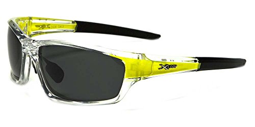 Polarized Wrap Around Fishing Driving Cycling Golf Sunglasses - Clear & Yellow