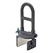 Medline Deluxe Plastic Tub Grab Bar, Microban Antimicrobial Protection, 250lb Weight Capacity, Grey