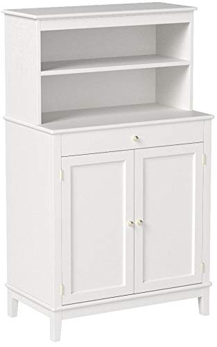 Simple Living Farmhouse Buffet with Hutch, White Finish