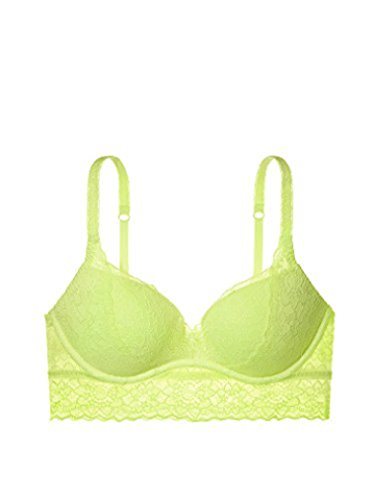 Victoria s Secret PINK Medallion Lace Push Up Bralette Medium (D-DD) Bright Yellow