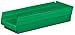 Akro-Mils 30138 Plastic Shelf Bins, Heavy Duty Storage Bins for Garage, Closet, and Drawer Organization, 18-Inch x 6-1/2-Inch x 4-Inch, Green, 12-Pack