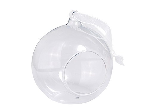 P&D Conf. 4 Glass Balls with Hole for Decoration, Pack