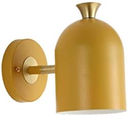 Wall Light Nordic Macaron Wall Lamp Simple Creative Bedroom Bedside Dining Room Living Room Decoration Background Wall Lamp Indoor Lighting (Color : Yellow)