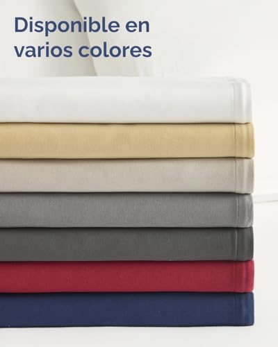 Jersey Fitted Sheet Cotton 180 x 200 cm White + 2 Pillowcases 80 x 80 cm – Pack of 3 – 100% Cotton – Terry 40 cm / 16 Inches – Soft, Wrinkle and Hypoallergenic – Oeko-Tex Standard 100 Certified