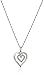 Heart Pendant & Earrings Set with Diamonds in Sterling Silver