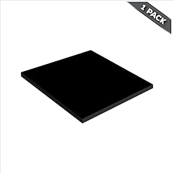 Expanded PVC Sheet 10" x 10" Black Printable Rigid