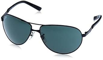 Ray Ban Aviator Rb 3393 006/71 64mm Black Grey / Green