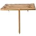 INNO STAGE Portable Bamboo Wine Table for Picnic, Foldable Snacks Cheese Board/Plate for Outdoor on Beach Park or Indoor Bed-4 Positions Holder for Glasses-Valentine's Day Gifts
