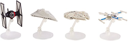 Hot Wheels Star Wars The Force Awakens Hero & Villain Starship 4-Pack