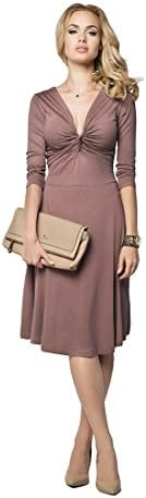 OWNMAGI Women Deep-V Neck Summer Ruched Evening Party Bodycon at knee length Dress(CF3XL)