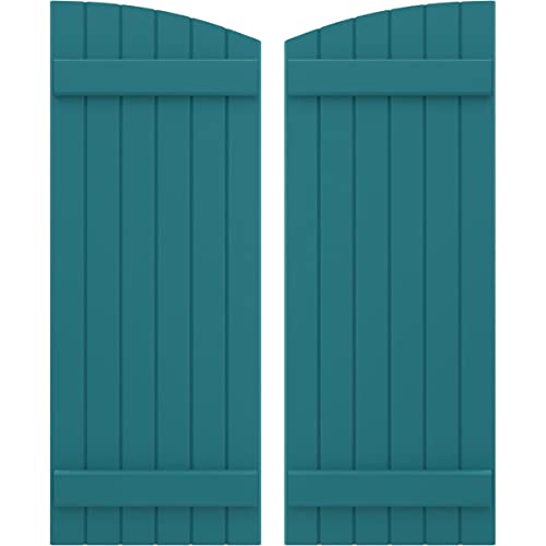 21"W x 50"H Americraft Six Board (2 Batten) Exterior Real Wood Joined Board-n-B…