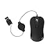 yafox 5079 Mini Retractable Cable Wired USB Optical Mouse for for Laptop (Black)