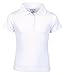 'Beverly Hills Polo Club 3 Pack of Girls\' Short Sleeve Interlock Uniform Polo Shirts, Size 12, White'