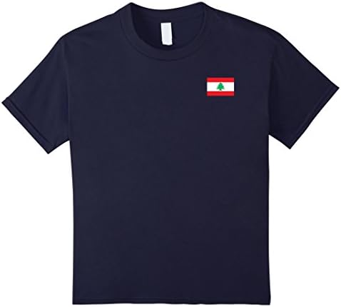 Kids Lebanese Independence Day Workwear Lebanese Flag T-Shirt 6 Navy