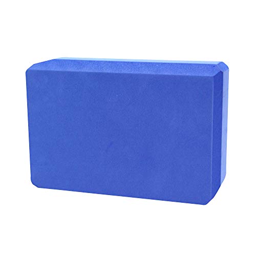 Sol Living EN-YP-FB001-BL Yoga Block - Compact Durable High Density EVA Foam Block for Balance and Stability Exercise Fitness Pilates and Yoga Accessory, Blue - Thumbnail 2