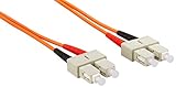C2G/Cables to Go 09115 SC-SC 62.5/125 OM1 Duplex Multimode PVC Fiber Optic Cable, Orange (3 Meter/9.84 Feet)