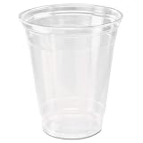 [200 COUNT] 12oz Clear Plastic Disposable Cups - Premium 12 oz (ounces) Crystal Clear PET Cup (No Lids) for Cold Drinks Iced Coffee Tea Juices Smoothies Slush Soda Cocktails Beer Sundae Kids Safe