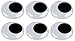 Giant Googly Eyes - 6-Pack Plastic Large Wiggle Eyes, Adhesive Moving Eyes, Art Craft Supplies, for DIY, School Projects, Toy Accessories, and Scrapbooking, Doll Making, Black, 5.9 Inches Diameter