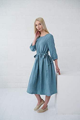 dusty blue summer dress