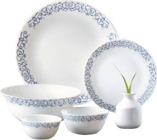 LAOPALA Ivory Royal Arch Dinner Set, 27 Pieces White/Blue