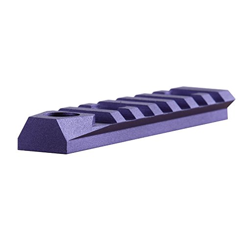 TuFok Mlok Rail Section Aluminum - M-lok Picatinny Rail Adapter Attachment, Rifle Rail Cover with 3/8" QD Sling Mount Swivel Socket(for Two Point Sling)(7-Slot,Purple)