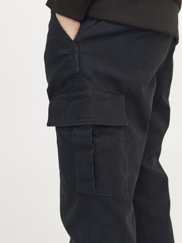 JACK&JONES JUNIOR JPSTKANE JJBARKLEY Cargo Pant Noos Jnr, Pantaloni Cargo Bambino, Black,