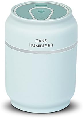 Mini Cool Mist Humidifier, 200ml Cans Humidifiers Adjustable Knob and 360 Deg. Nozzles, Auto Shut Off and Whisper-quiet Operation for Home Bedroom Babyroom Office wathet
