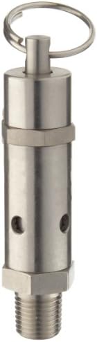Kingston 112CR Series Stainless Steel ASME-Code Safety Valve, 200 psi Set Pressure, 1/4" NPT Male