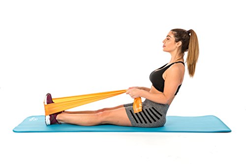 Meglio Latex Free Resistance Bands 7ft. Exercise Bands for Physical Therapy, Strength Training Workouts, Yoga, Pilates, Stretching. Range of Resistance Strengths & Exercise Guide Booklet Included - Thumbnail 6