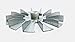 Harman Fireplace Fan Blade, 4 3/4-inch Combustion Paddle, High Heat Aluminum, Universal Motor Model 3-21-00661