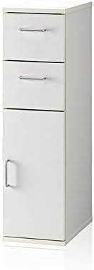 Amazon すきま収納 25cm キッチン 収納 引出収納 2杯 扉収納 ペットボトル ストッカー 隙間収納 収納棚 棚 ラック すき間 すき間ラック チェスト スリムラック ホワイト おしゃれ 新生活 一人暮らし キッチンストッカー オンライン通販