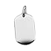 Beauniq Men's Solid Sterling Silver Heavy Large Dog Tag Pendant
