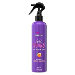 Image of Aussie Total Miracle Heat Protecting Spray Apricot & Australian Macadamia Oil, 8.5 fl oz
