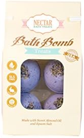 Extra Large, Premium, Relaxing Lavender 4-Pack Bath Bomb Gift Set | Long Lasting Lavender & Chamomile Scent. | Handmade In The USA. | Cruelty Free. | Minimal Residue Bath Bombs.