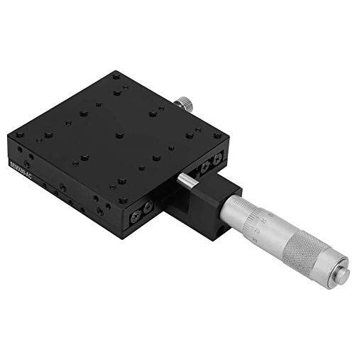 X Micrometer Linear Stages Manual Fine-tuning Cross Roller Linear Rail Guide Tool 80 * 80mm