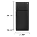 Kenmore 60509 18 cu. ft. Top Freezer Refrigerator with Glass Shelves in Black, includes delivery and hookup