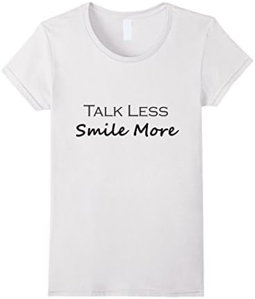 Womens Talk Less Smile More Tee | A Hamilton T-Shirt Small White