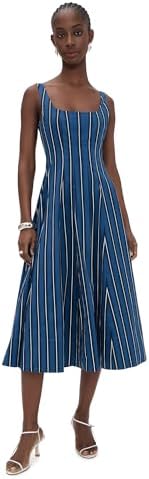 STAUD Women's Romy Dress, Navy, 4 at Amazon Women's Clothing store STAUD Women's Romy Dress, Navy, 4 at Amazon Women's Clothing store