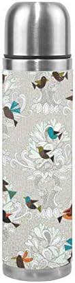 Bird Love Trees 17 Oz(500ML) Double Layer Leak-Proof Stainless Steel Vacuum Insulated Water Bottle