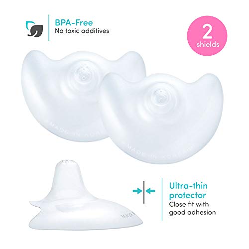 Mother-K Ultra-Slim, Non-Toxic Soft Silicone Nipple Shield with Storage Case