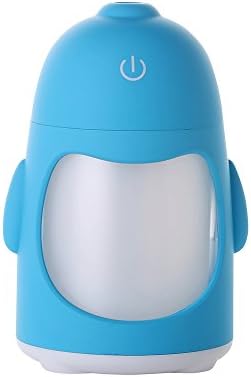 YOMIJN Mini Car Penguin Humidifier Portable Evaporator Warm Steam Humidifier Cool LED Night Lamp Children's Home Office Products (Blue)