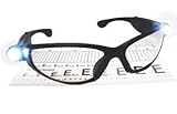 SAS Safety 5420-20 LED Inspectors Readers Safety Glasses, Black Frame, 2.0 Magnification Lens