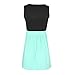 SUNNOW Womens Summer Sleeveless Lace Top Short Skater Pleated Dress Party Mini Dress (M)