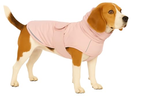 Flamingo Hundemantel Winter – Cujo Rosa – 40cm – warm & modisch – Polyester – wasserabweisend – isothermische Innenschicht – Klettverschluss – reflektierende Streifen – Geschirröffnung