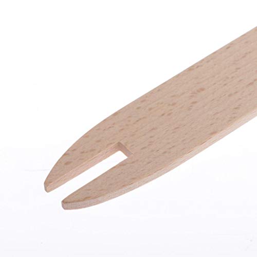 perfektchoice Solid Beech Wooden Shuttles Knitting/Weaving Tool Loom Machine Accessory for DIY Crafts Kids Handicrafts Supplies - Wood, 30x2.3cm