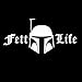 Fett Life Boba Fett Star Wars Decal Vinyl Sticker|Cars Trucks Vans Walls Laptop| White |7.5 x 3.5 in|CCI546