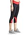 BALEAF Women's Yoga Running Workout Capri Legging Hidden Pocket Non See-Through Fabric Red Size S